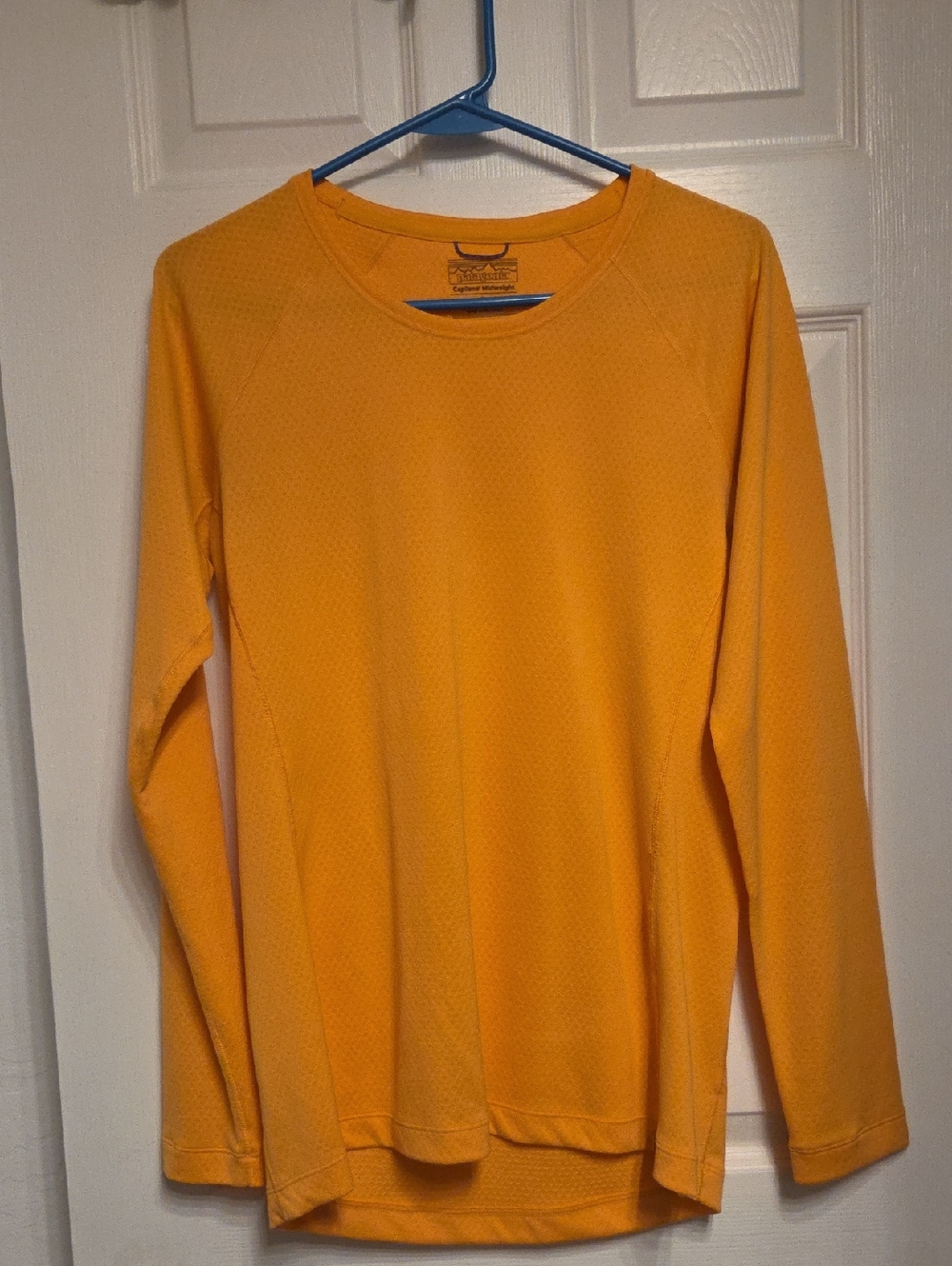 Patagonia Capilene Midweight Long-Sleeve Top, bright orange, size L, like new